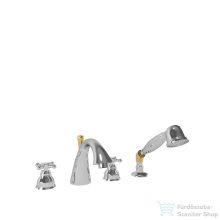   Bugnatese LADY 4 üléses kádtöltő csaptelep zuhanyszettel,Króm/arany 981CRDO