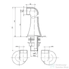 Sapho Kádperemre szerelhető csaptelep csatlakozó (pár), króm 9851