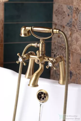 Sapho Kádperemre szerelhető csaptelep csatlakozó (pár), bronz 9856