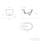 Sapho GSI MODO fali bidé 37x52cm, matt fekete (9864126)