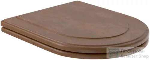 Villeroy & Boch Hommage soft close wc ülőke, tömör nyírfa,pácolt dió, fényes réz zsanérral 9926 61 00 ( 99266100 )