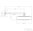 RamonSoler HYDROTHERAPY 30 cm-es kerek fejzuhany 40 cm-es zuhanykarral, matt fekete 99H309319