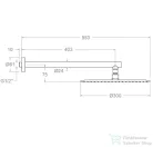 RamonSoler HYDROTHERAPY 30 cm-es kerek fejzuhany 40 cm-es zuhanykarral, szálcsiszolt grafit 99H309915