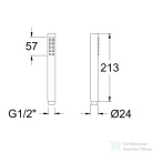 RamonSoler HYDROTHERAPY 1 funkciós fém kézizuhany, szálcsiszolt arany 99Z302152