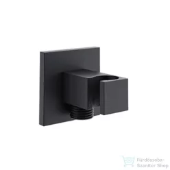  RamonSoler HYDROTHERAPY szögletes gégecső csatlakozós zuhanytartó, matt fekete 99Z302169