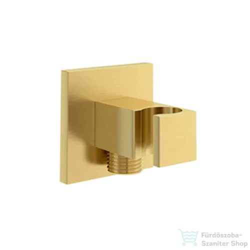 RamonSoler HYDROTHERAPY szögletes gégecső csatlakozós zuhanytartó, szálcsiszolt arany 99Z304964