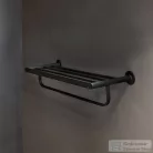 RamonSoler ERGOS XL 66 cm-es törölközőtartó polc, matt fekete 99Z306202