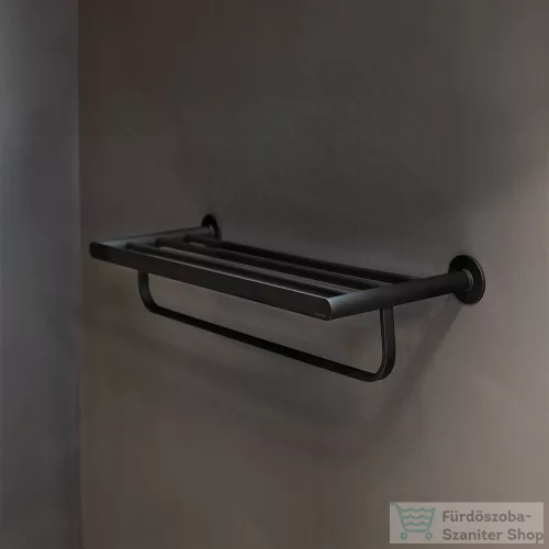 RamonSoler ERGOS XL 66 cm-es törölközőtartó polc, matt fekete 99Z306202