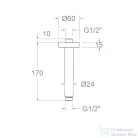 RamonSoler HYDROTHERAPY 17 cm-es mennyezeti zuhanykar, matt fekete 99Z308994