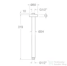 RamonSoler HYDROTHERAPY 30 cm-es mennyezeti zuhanykar, szálcsiszolt arany 99Z308998