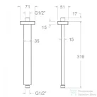 RamonSoler HYDROTHERAPY 30 cm-es mennyezeti zuhanykar, szálcsiszolt arany 99Z309011
