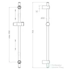 RamonSoler HYDROTHERAPY 70 cm-es zuhanyrúd, szálcsiszolt nikkel 99Z309024