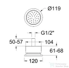 RamonSoler HYDROTHERAPY 11,9 cm-es, kerek oldalfúvóka, szálcsiszolt arany 99Z309142