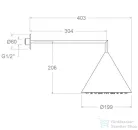 RamonSoler HYDROTHERAPY Artemisa 30 cm-es fejzuhany 30 cm-es zuhanykarral, matt fekete 99Z309213