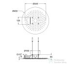 RamonSoler HYDROTHERAPY 45 cm-es, 2 funkciós mennyezeti fejzuhany, szálcsiszolt arany 99Z309556