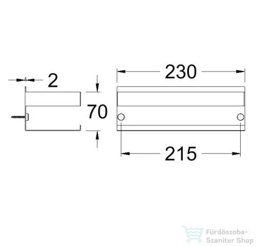 RamonSoler ERGOS 23 cm-es polc zuhanyzóba, króm 99Z313788