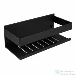   RamonSoler ERGOS 23 cm-es polc zuhanyzóba, matt fekete 99Z313789