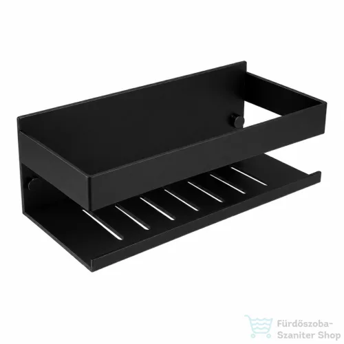 RamonSoler ERGOS 23 cm-es polc zuhanyzóba, matt fekete 99Z313789