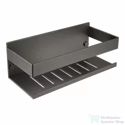   RamonSoler ERGOS 23 cm-es polc zuhanyzóba, szálcsiszolt rozsdamentes grafit 99Z313796