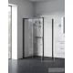 Ravak BLIX II NBLPS 100 fix oldalfal, transparent, fekete 9BMA0300Z1