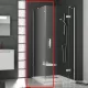 Ravak SMARTLINE SMPS-80 80 cm-es balos oldalfal,króm+transparent 9SL40A00Z1