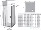 Ravak SMARTLINE SMPS-100 100 cm-es balos oldalfal,króm+transparent 9SLA0A00Z1