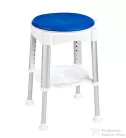 Sapho RIDDER Forgó szék, állítható magasság, fehér/kék, teherbírás 150kg A0050401