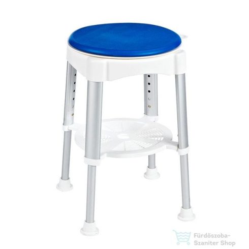 Sapho RIDDER Forgó szék, állítható magasság, fehér/kék, teherbírás 150kg A0050401