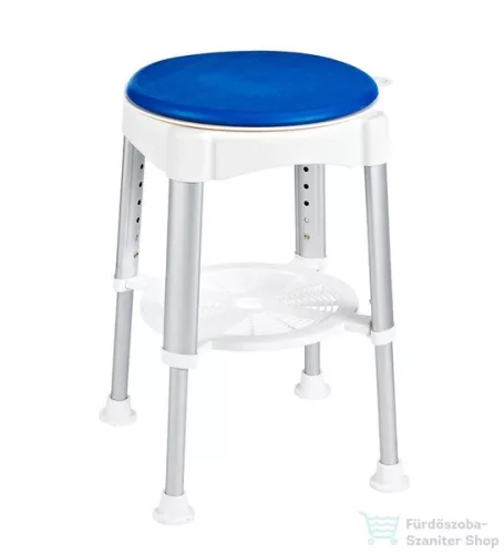 Sapho RIDDER Forgó szék, állítható magasság, fehér/kék, teherbírás 150kg A0050401