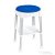 Sapho RIDDER Forgó szék, állítható magasság, fehér/kék, teherbírás 150kg A0050401