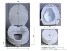 Sapho Magasított WC ülőke, 10 cm, kapaszkodó nélkül, fehér A0071001
