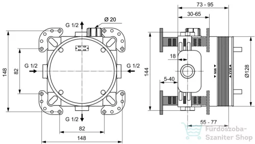 Ideal Standard MULTISUITE alaptest falsík alatti csaptelephez,A1000NU