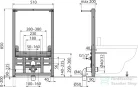 Alcaplast A105/850 szerelőkeret bidéhez