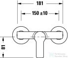 Duravit A.1 egykaros zuhanycsaptelep zuhanyszett nélkül, króm A14230000010