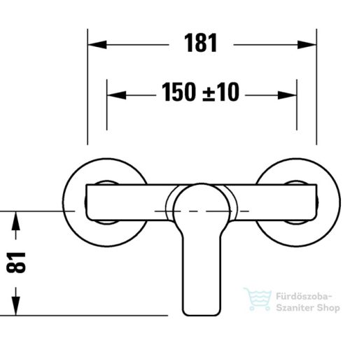 Duravit A.1 egykaros zuhanycsaptelep zuhanyszett nélkül, króm A14230000010
