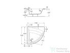 Roca Easy 135x135 cm-es beépíthető sarokkád A248189000