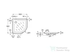 Roca Easy 90x90 cm-es íves akril zuhanytálca lefolyóval,fehér A276085000