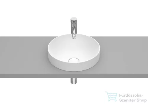 Roca Inspira 37x37x7,5 cm-es pultba építhető porcelán mosdó,matt fehér A32752R620