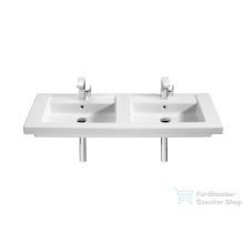   Roca Prisma 120x45 cm-es fali,vagy bútorra ültethető dupla porcelán mosdó,Fehér A327540000