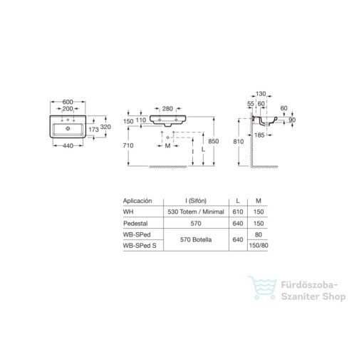 Roca Dama kompakt 60x32 cm-es fali mosdó,Fehér A327785000