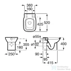 Roca Debba Vario alsó/hátsó kifolyású álló WC 347996000