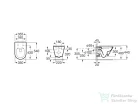 Roca THE GAP Round rimless fali wc szett Soft close ülőkével A34H0N5001