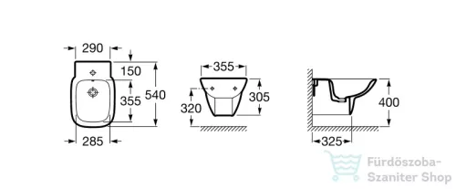 Roca Debba függesztett bidé 355995000