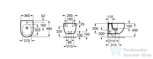 Roca Meridian kompakt fali bidé 357246000
