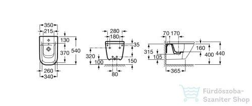 Roca The Gap kompakt fali bidé 357475000