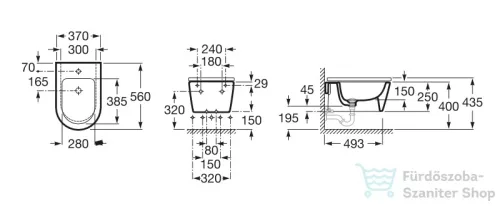 Roca Inspira Round fali bidé,matt fehér A357525620