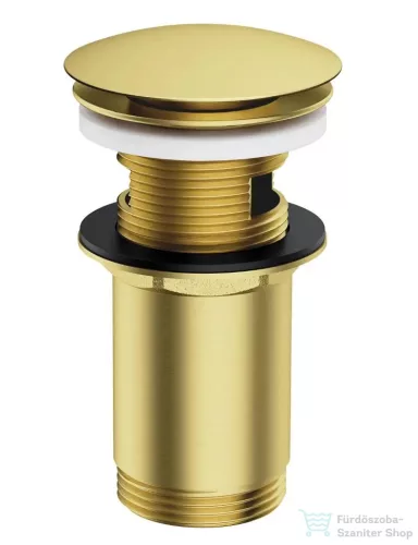 Omnires click-clack leeresztő túlfolyós mosdóhoz, szálcsiszolt sárgaréz A706BSB