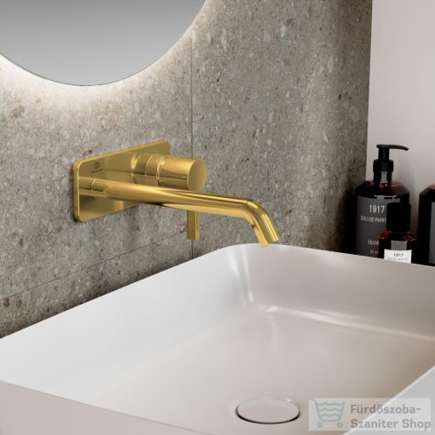 Ideal Standard JOY falsík alatti mosdó csaptelep 22 cm-es kifolyóval,alaptest nélkül,Brushed Gold A7381A2