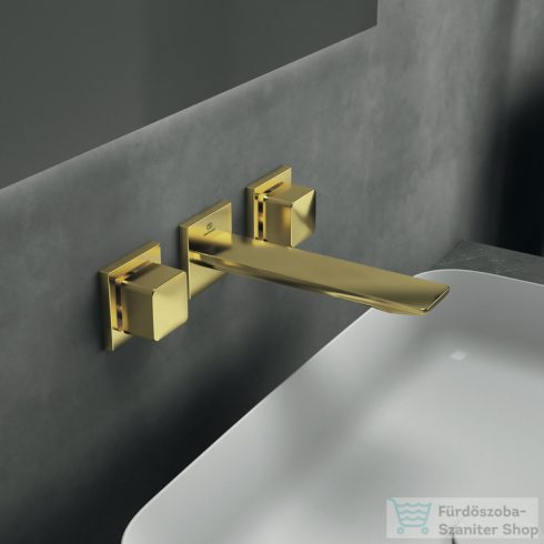 Ideal Standard CONCA fali/falsík alatti mosdó csaptelep 18 cm-es kifolyóval,,Brushed Gold A7445A2