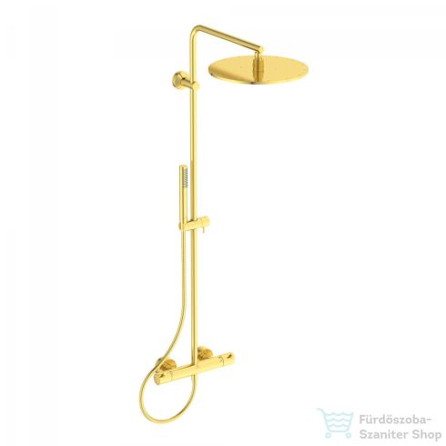 Ideal Standard CERATHERM termosztátos zuhanyrendszer,Brushed gold A7589A2